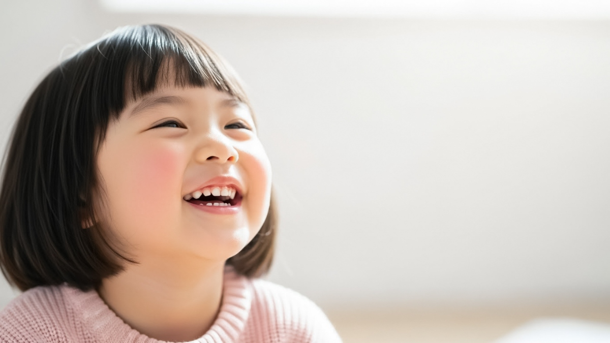 出っ歯を治した綺麗な歯並びの子ども