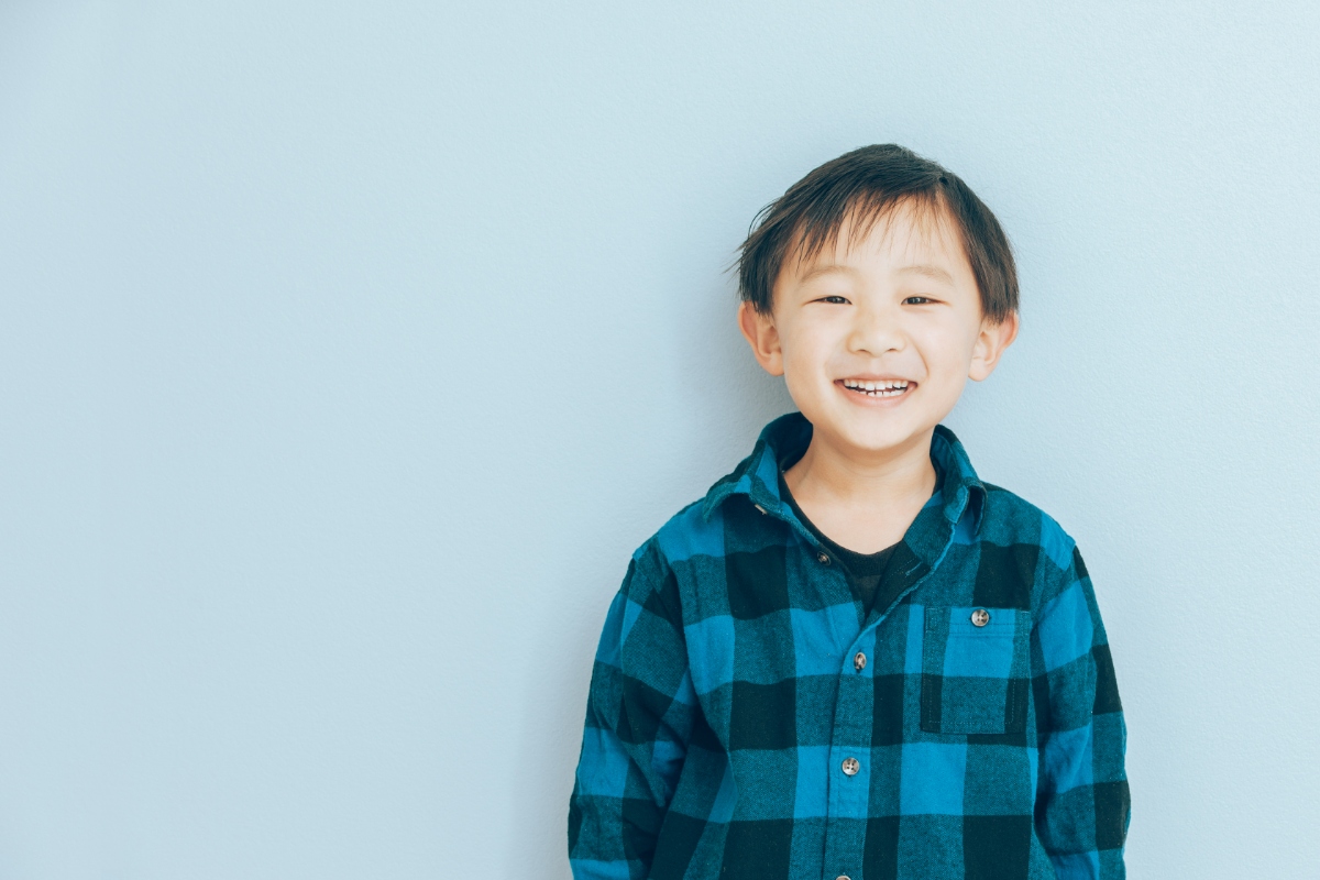 出っ歯を治した綺麗な歯並びの子ども